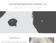 Tablet Screenshot of beyondbordersdogtraining.com